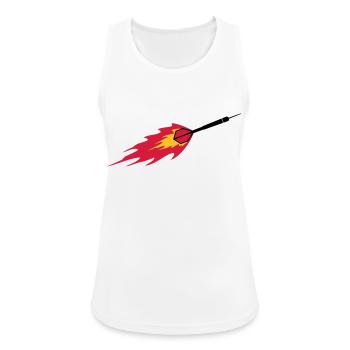 Dart Fire - Frauen Tank Top atmungsaktiv - Weiß - Vorne - Zoe (177cm)