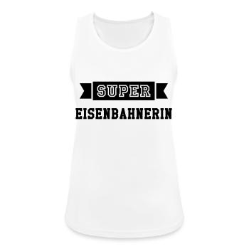 Eisenbahner Eisenbahnerin Railteam Zug Transport - Frauen Tank Top atmungsaktiv - Weiß - Vorne - Zoe (177cm)