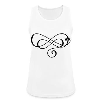 Schnörkel Dekor Ornament Symbol Zeichnung Infinity - Frauen Tank Top atmungsaktiv - Weiß - Vorne - Zoe (177cm)