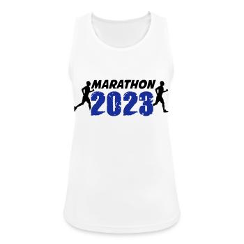 Marathon 2023 - Débardeur respirant Femme - blanc - Devant - Zoe (177cm)