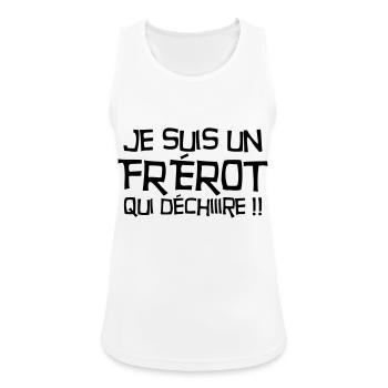 Frère Frangin Frere Naissance Bébé Frérot - Débardeur respirant Femme - blanc - Devant - Zoe (177cm)