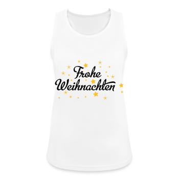 Frohe Weihnachten - Frauen Tank Top atmungsaktiv - Weiß - Vorne - Zoe (177cm)