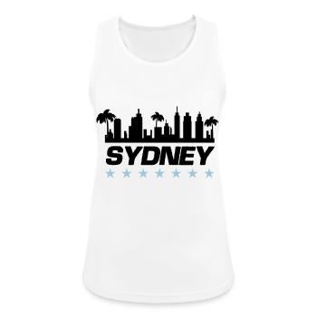 Ville de Sydney - Débardeur respirant Femme - blanc - Devant - Zoe (177cm)