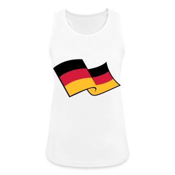 wehend wind 3 farben deutschland nation schwarz ro - Frauen Tank Top atmungsaktiv - Weiß - Vorne - Zoe (177cm)