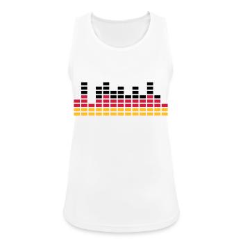 Allemagne drapeau DJ musique barre de son fête - Débardeur respirant Femme - blanc - Devant - Zoe (177cm)