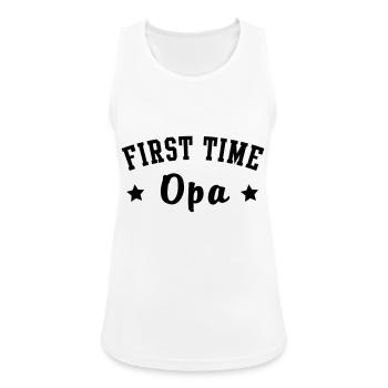 FIRST TIME Opa - Women's Breathable Tank Top - white - Front - Zoe (177cm)