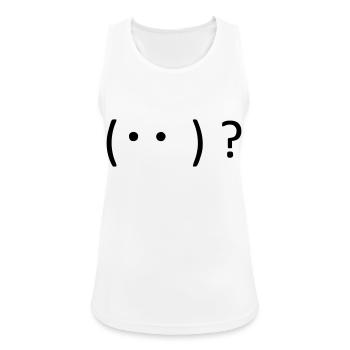Confused, but curious! 🤔 - Women's Breathable Tank Top - white - Front - Zoe (177cm)