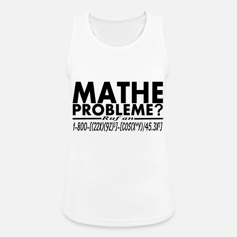 Math problems? Hotline number design - Women's Breathable Tank Top - white