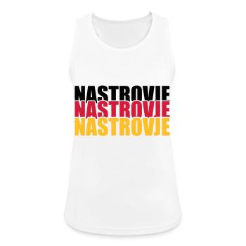 Nastrovje Deutschland Germany Fan Shirt - Frauen Tank Top atmungsaktiv - Weiß - Vorne - Zoe (177cm)