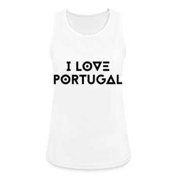 J’AIME LE PORTUGAL - Débardeur respirant Femme - blanc - Devant - Zoe (177cm)