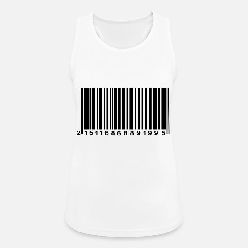 barcode encrypted - Women's Breathable Tank Top - white