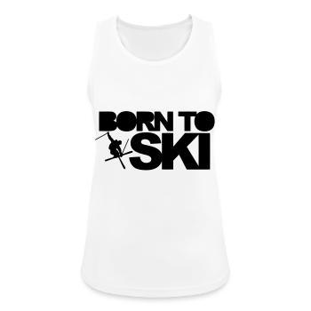 Born To Ski - Débardeur respirant Femme - blanc - Devant - Zoe (177cm)