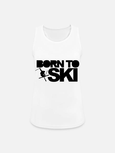 Born To Ski - Débardeur respirant Femme - blanc