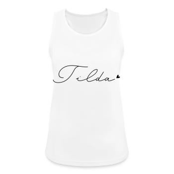 Name Tilda - Women's Breathable Tank Top - white - Front - Zoe (177cm)