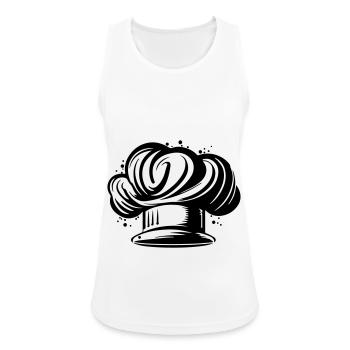 Chef's Hat Silhouette Cooking Chef - Débardeur respirant Femme - blanc - Devant - Zoe (177cm)