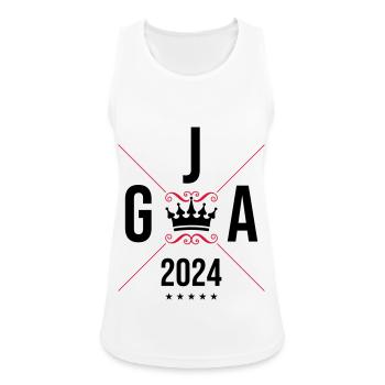Jga 2024 Junggesellenabschied - Frauen Tank Top atmungsaktiv - Weiß - Vorne - Zoe (177cm)