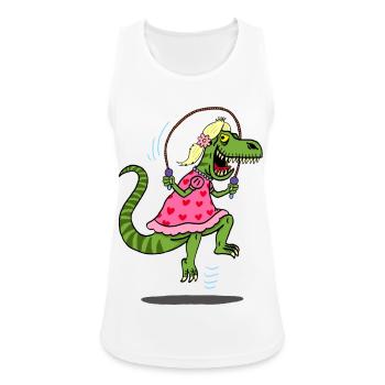 Die List des Tyrannosaurus Rex - Frauen Tank Top atmungsaktiv - Weiß - Vorne - Zoe (177cm)