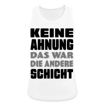lustige Sprüche - Frauen Tank Top atmungsaktiv - Weiß - Vorne - Zoe (177cm)