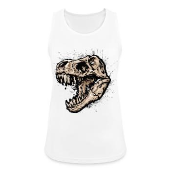 Dinosaurier / Tyrannosaurus Rex / T-Rex Dino - Frauen Tank Top atmungsaktiv - Weiß - Vorne - Zoe (177cm)