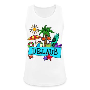 Urlaub Palmen Sommer Sonne Meer Strand Relaxen - Frauen Tank Top atmungsaktiv - Weiß - Vorne - Zoe (177cm)