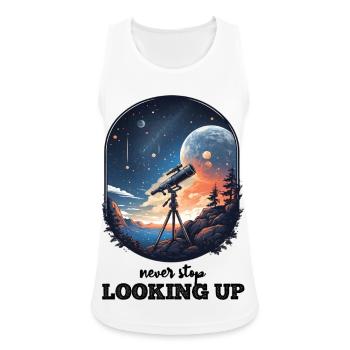 Hör niemals auf, nach Hoffnung und Inspiration zu suchen - Frauen Tank Top atmungsaktiv - Weiß - Vorne - Zoe (177cm)
