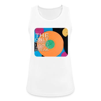 The only records I dont want to break - Frauen Tank Top atmungsaktiv - Weiß - Vorne - Zoe (177cm)