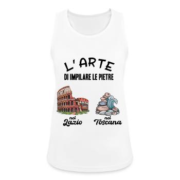 Die Kunst, Steine zu stapeln Humor Lazio - Frauen Tank Top atmungsaktiv - Weiß - Vorne - Zoe (177cm)