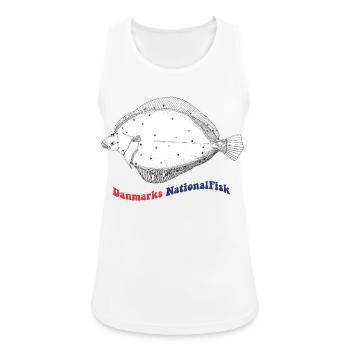 Dänemarks nationale Fisch-Rüben-Spaette - Frauen Tank Top atmungsaktiv - Weiß - Vorne - Zoe (177cm)