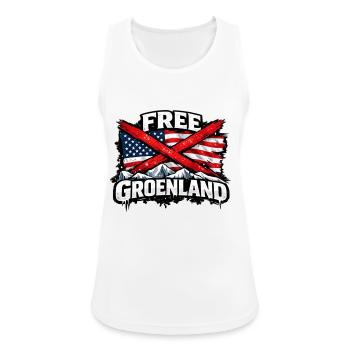 FREIES GRÖNLAND - Frauen Tank Top atmungsaktiv - Weiß - Vorne - Zoe (177cm)