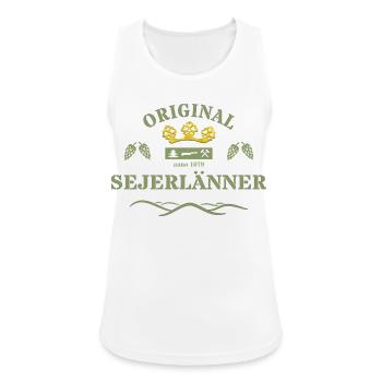 Original Sejerlänner Siegerländer  - Frauen Tank Top atmungsaktiv - Weiß - Vorne - Zoe (177cm)