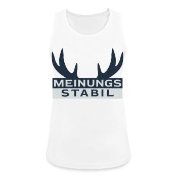 meinungsstabil Dickkopf Sturkopf Sturschädel stur - Frauen Tank Top atmungsaktiv - Weiß - Vorne - Zoe (177cm)