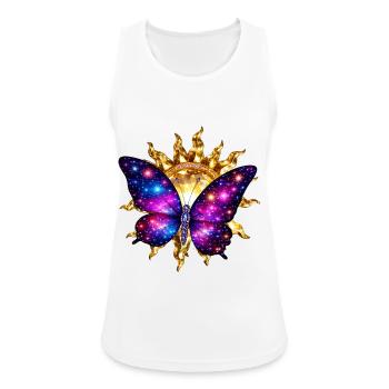Welt der Sonne – Ewiges kosmisches Licht - Frauen Tank Top atmungsaktiv - Weiß - Vorne - Zoe (177cm)
