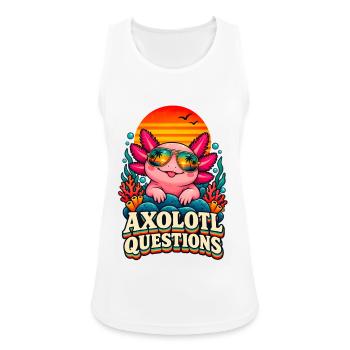 I Axolotl Questions – Cute Retro Axolotl  - Frauen Tank Top atmungsaktiv - Weiß - Vorne - Zoe (177cm)