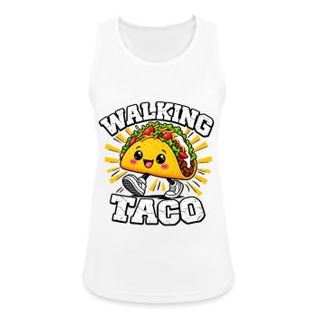 Walking Taco, lustige Kostüm-Tacos  - Frauen Tank Top atmungsaktiv - Weiß - Vorne - Zoe (177cm)