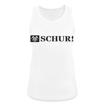 Schur meint guten Tag Hallo auf Siegerländer Platt - Frauen Tank Top atmungsaktiv - Weiß - Vorne - Zoe (177cm)