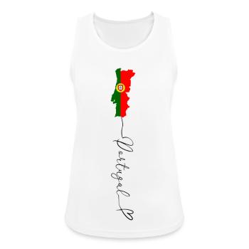 Portugal Flagge Bandeira Nacional Grün und Rot - Frauen Tank Top atmungsaktiv - Weiß - Vorne - Zoe (177cm)