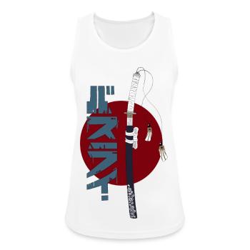 Katana - Frauen Tank Top atmungsaktiv - Weiß - Vorne - Zoe (177cm)