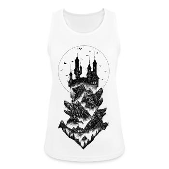 Schloss Dracula - schwarz - Frauen Tank Top atmungsaktiv - Weiß - Vorne - Zoe (177cm)