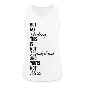 Alice Wonderland - Frauen Tank Top atmungsaktiv - Weiß - Vorne - Zoe (177cm)