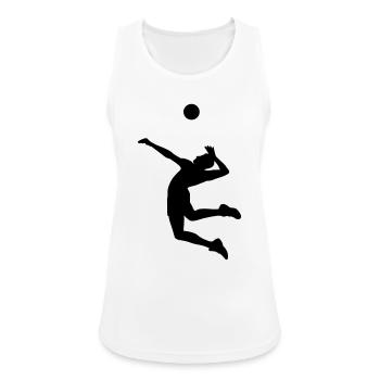 Volleyball - Frauen Tank Top atmungsaktiv - Weiß - Vorne - Zoe (177cm)