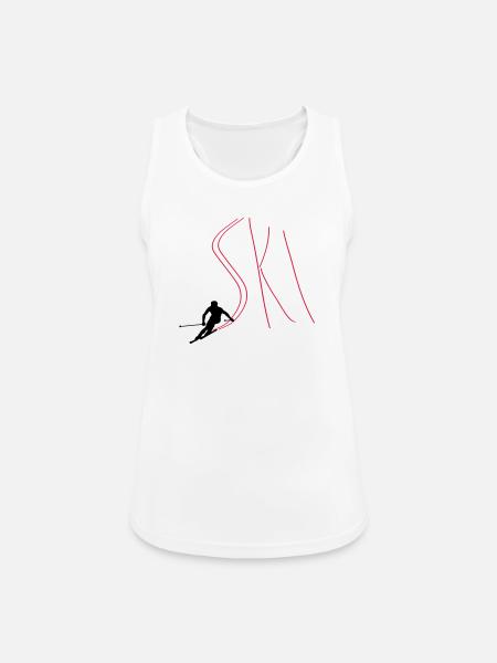 Ski - Frauen Tank Top atmungsaktiv - Weiß