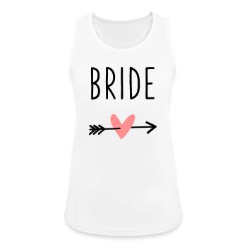 Bride Herz Amor Pfeil Junggesellenabschied - Frauen Tank Top atmungsaktiv - Weiß - Vorne - Zoe (177cm)