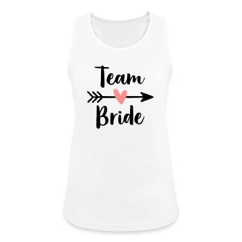 Team Bride Herz Amor Pfeil Junggesellinnenabschied - Frauen Tank Top atmungsaktiv - Weiß - Vorne - Zoe (177cm)