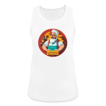 BBQ Hauptausbilder - Frauen Tank Top atmungsaktiv - Weiß - Vorne - Zoe (177cm)