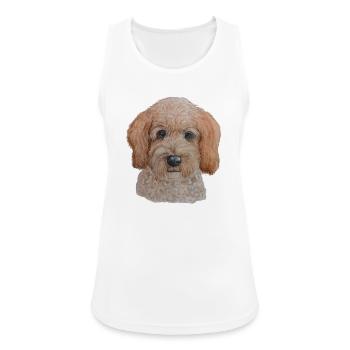 Labradoodle - Frauen Tank Top atmungsaktiv - Weiß - Vorne - Zoe (177cm)