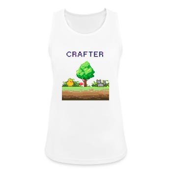 Pixel Crafter Waldabenteuer - Frauen Tank Top atmungsaktiv - Weiß - Vorne - Zoe (177cm)