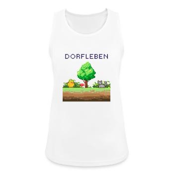 Dorflleben Pixelwelt - Frauen Tank Top atmungsaktiv - Weiß - Vorne - Zoe (177cm)
