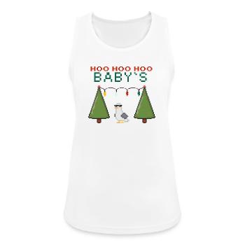 Pixel-Weihnachtsvogel mit Lichterketten - Frauen Tank Top atmungsaktiv - Weiß - Vorne - Zoe (177cm)