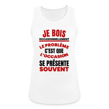 Gelegentlich trinke ich Humor-Aperitif - Frauen Tank Top atmungsaktiv - Weiß - Vorne - Zoe (177cm)