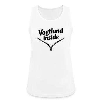 Vogtland Inside - Frauen Tank Top atmungsaktiv - Weiß - Vorne - Zoe (177cm)